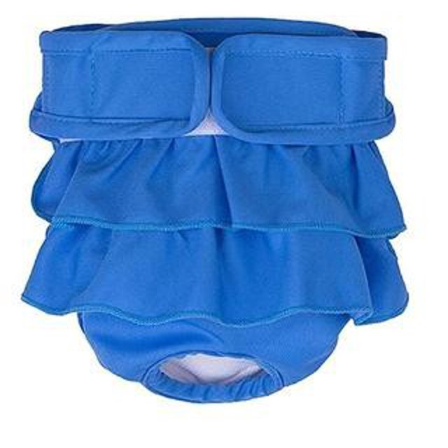 Dog Diapers Female, Reusable Pet Diapers for Female Dogs, Washable Dog Panties Diaper Skirt for Dogs in Heat, Period, Incontinence, or Excitable Urination Blue