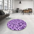 thumbnail image 4 of Ahgly Tapis Rectangulaire Lavable en Machine Intérieur Transitionnel Violet Violet, 8 Pieds x 10 Pieds, 4 of 7