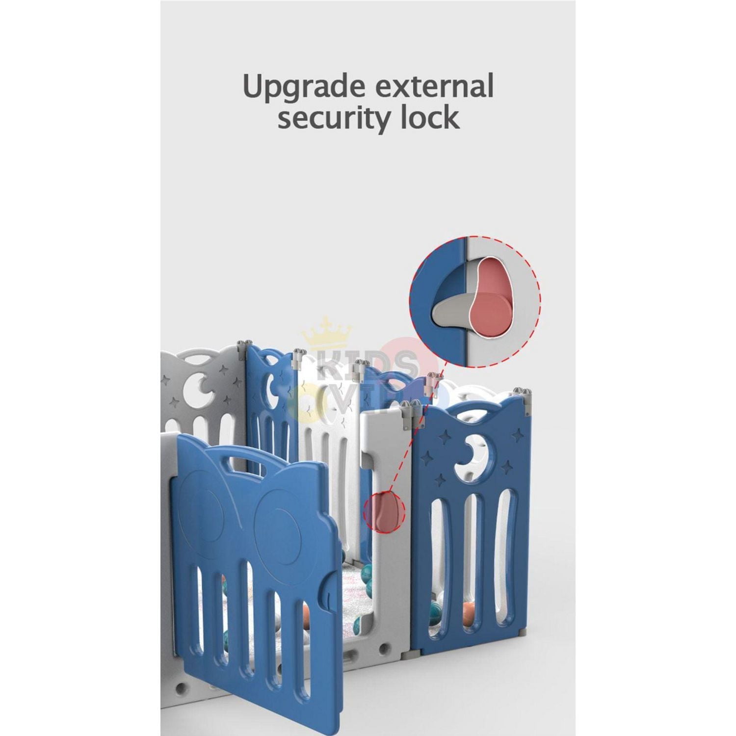 KidsVIP Parc de jeu pliable intérieur/extérieur avec 20 panneaux clôture et sécurité pour les tout-petits et les nourrissons