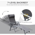 thumbnail image 4 of Outsunny Chaise Longue Extérieure Inclinable Pliante et Réglable Robuste - Ensemble de 1, Gris, 4 of 10