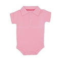 thumbnail image 1 of MIASHUI Barboteuse pour Bébé à Manches Courtes, Col Polo, Tenue de Petit Gentleman, Rose Pâle, 6-9 Mois, 1 of 3