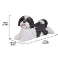 thumbnail image 5 of Décoration de Jardin Statue d'Animal Shih Tzu Allongée - Noir/blanc, 5 of 5