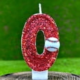 thumbnail image 3 of Baseball Glitter Birthday Cake Candle, Number Topper Decor for Sports Themed Party, 3 of 4