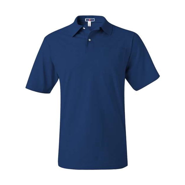 Jerzees Mens SpotShield Short Sleeve Pocket Jersey Sport Shirt, 3X, Royal