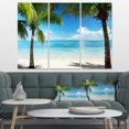 thumbnail image 3 of Designart Palm Trees and Sea Canvas Wall Art, 3 of 4