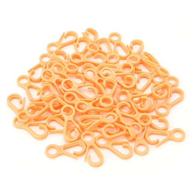 Clips en Plastique Dur Pinces à Homard Mignonnes Crochets à Pression pour Jouets DIY Anneaux de Clés Orange 50 Pcs