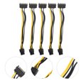 thumbnail image 4 of 5 Pcs Câble d'Extension de Carte Graphique 15 Broches SATA vers 6 Broches Accessoire de Cordon PCI-E, 4 of 8