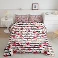 thumbnail image 2 of Erosebridal Ensembles de Couette à Fleurs Roses Format Simple, Couettes et Duvets à Fleurs et Feuilles Botaniques, Déco Maison à Rayures Géométriques, Réversible 2 Pcs, 2 of 8