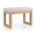 thumbnail image 4 of Bouclair Banc en Tissu Avoine et Bois Naturel, 4 of 4