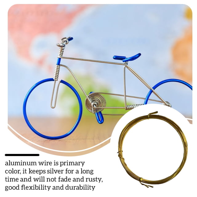 kurtrusly Craft Wires DIY Handicrafts Braided Thread Good Flexibility Durable Shiny Jewelry Lines Exquisite Design for Sculpturing Shallow Gold
