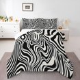 thumbnail image 2 of Erosebridal 3D Zebra Print Bedding Twin Comforter Set, Rustic Animals Down Comforter, Geometry Stripe Decor, Girls Women, 2pcs, 2 of 7