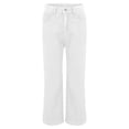 thumbnail image 4 of JMYHOAM Jeans for Women Ladies' Elastic Wide Leg High Waist Versatile Loose Straight Leg Jeans, 4 of 8
