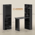 thumbnail image 3 of HOMCOM Bureau Convertible avec Tableau Noir et Étagère Table Multifonction, Noir, 3 of 10
