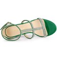 thumbnail image 4 of BLISSFUL STEP Women's Rhinestone Ankle Strap Stiletto High Heels Sandals, 4 of 6