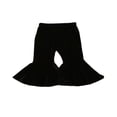 thumbnail image 1 of Baby Girl Kids Bell Bottom Flare Pants Velvet Ruffle Leggings, 1 of 5