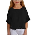 thumbnail image 1 of RXIRUCGD 2025 Vêtements d'Été pour Enfants Nouveaux T-Shirts d'Été pour Enfants Manches Raglan Manches Courtes T-Shirt Graphique Col Rond T-Shirt Filles Haut Décontracté, 1 of 8