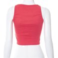thumbnail image 3 of Women Sleeveless Round Neck Butterfly Graphic Slim Fit Crop Tank Tops, 3 of 7