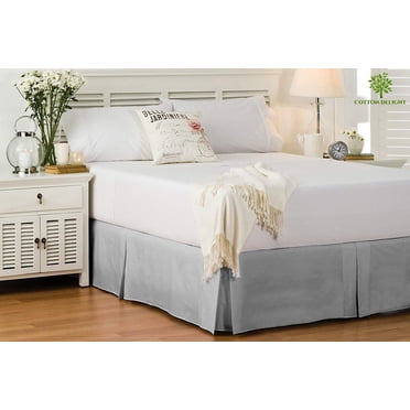Cotton Metrics 100% Organic Cotton Bed Skirt 800 Thread Count Premium Tailored Fit 1pc Bedskirt All Size & Drop Length