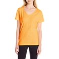 thumbnail image 2 of Hanes T-Shirt Col en V pour Femmes X-Temp, L, Orange Néon Chiné, 2 of 3
