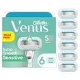 thumbnail image 1 of Gillette Venus Lames de Rasoir pour Femmes Extra Lisses pour Peau Sensible, Recharges de Rasoir à 5 Lames 6ct, 1 of 9