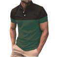 thumbnail image 1 of Birdeem Men Casual Solid Color Button Short Sleeve Turndown Collar Blouse Shirt, 1 of 1