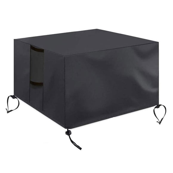 Square Fire Pit Cover, Anti-Crack Waterproof Outdoor Grill Cover, All Weather Resistant Protective Cover For Patio Furniture, Wind Resistant With Durable Closure System