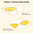 thumbnail image 4 of FEISEDY Fashion Designer Sunglasses Retro Small Petals Shape Arc Temple Design B2298, 4 of 6