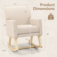 thumbnail image 3 of Costway Set of 2 Costway Upholstered Rocking Chair with Widened Backrest Machine-washable Seat Cushion Cover, 3 of 9