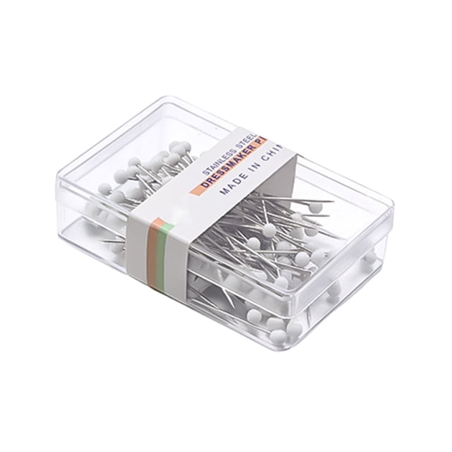 Needle and Thread Kit Sewing Pins Set for DIY Projects – 100 Straight Pins with Multicolor Pearlized Heads for Fabric Quilting and Crafting