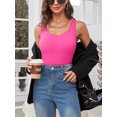 thumbnail image 4 of Charmo Débardeurs en Coton pour Femmes à Col en V, Bretelles Plus Larges et Ajustables, Camisole avec Soutien-Gorge, 4 of 7