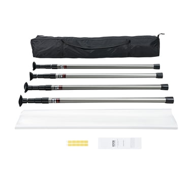 VEVOR Dust Barrier Poles, 10 Ft Poles with 4 Telescoping Poles, Carry Bag, and 32.8x13.12 Ft Plastic Film, for Interior Decoration and Painting Projects