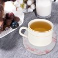 thumbnail image 4 of 6 Pcs de sous-Verres en Marbre Rose Mignons avec Support, sous-Verres en Céramique Absorbants, sous-Verres Ronds pour Thé, sous-Verres Modernes pour Table, sous-Verres pour Boissons, 4 of 5