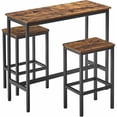 thumbnail image 1 of Dining Table Set, Bar Table and Chairs Set, Industrial, Rustic Brown and Black, 1 of 9