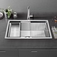 thumbnail image 2 of 30 Inch Single Bowl Top Mount Stainless Steel Kitchen Sink - LIVINGbasics®, 2 of 11