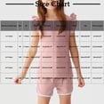 thumbnail image 2 of Mgmyaa Girls Summer Sets Crew Neck Solid Color Ribbed Flutter Sleeve Short Sleeve Blouses and Elastic Waist Shorts Two-Piece Set 1-6 Years, 2 of 8