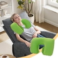 thumbnail image 2 of XZNGL Inflatable U Shaped Neck Pillow PVC Flocked Travel Cervical Support Cushion for Aviation Camping Outdoor Home Office Use, 2 of 6