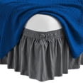 thumbnail image 1 of Wrap Around Bed Skirt 21" inch Drop Easy Care Microfiber Made Bedskirts (RV King-Dark Grey), 1 of 6