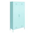 thumbnail image 1 of Novogratz Cache Tall 2 Door Metal Locker Cabinet, Yellow, 1 of 9