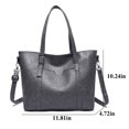 thumbnail image 3 of Women Tote Bag Solid Color Large Capacity Casual Tote Handbag Crossbody Purse, 3 of 6