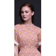 thumbnail image 2 of Bimba Robe Longue en Rayonne à Imprimé Lotus Floral, Taille Smockée, Fente Latérale, Robe pour Femme - Xxx-Grand, 2 of 6