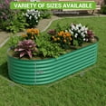 thumbnail image 2 of Jardin Surélevé en Acier Galvanisé Résistant aux Intempéries – Bac de Plantation Extérieur Robuste – Résistant à la Rouille, Installation Gratuite avec Outils, pour Légumes, Fleurs et Fines Herbes – Conception Ovale Robuste – Vert, 240x120x45 cm, 2 of 8