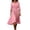 #0069-Pink, variant on Ailaofu Women's Solid Color V-Neck Long Sleeve Cotton Linen Maxi Dress - Casual Loose Fit Dress for Spring Summer Daily Wear & Weekend