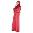 thumbnail image 3 of Bimba Islamic Clothes For Women Long Prayer Robe Maxi W/ Printed Hijab Rayon Abaya Front Button Muslim Dress, 3 of 7