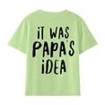 thumbnail image 4 of Aboser Idée de PAPA T-Shirts pour Enfants pour Filles de 3 à 14 Ans T-Shirts à Manches Courtes pour Tout-Petits Garçons Coton Blouses Graphiques Décontractées Col Rond Hauts d'Été T-Shirt, 4 of 5