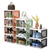 Toytexx 12-Tier Shoe Rack Organizer, Compact Closet Storage Cabinet for Bedroom, Entryway