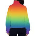 thumbnail image 4 of FAIWAD Womens Half Zip Plus Size Sweatshirts Long Sleeve Stand Collar Gradient Pullovers Sweatshirts, 4 of 4