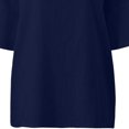 thumbnail image 3 of Birdeem T-Shirt à Manches Courtes pour Femmes, en Coton Vintage et Uni, Col Rond, Style Élégant, 3 of 5