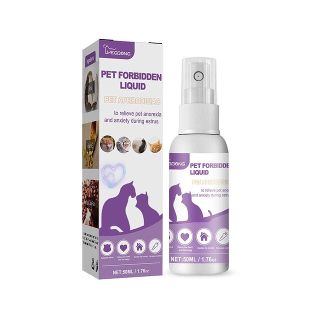 50ml Pet Estrus Inhibiting Liquid Dog Cats Calming Solution Anxiety Relief Pheromone Spray Pet