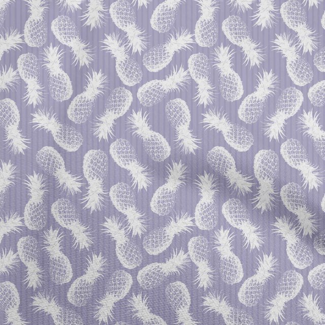 oneOone Georgette Viscose Violet Tissu Fruits Matière de Robe Tissu Imprimé Tissu au Yard 42 Pouces de Large
