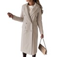 thumbnail image 1 of LUXUR Manteau Femme Double Boutonnage Automne Beige L, 1 of 3